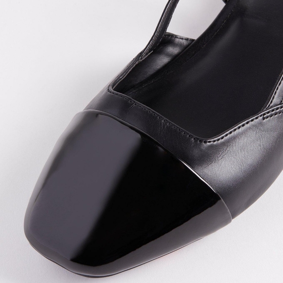 NWT Cap-Toe Slingback Flats 10 Wide - Picture 5 of 5